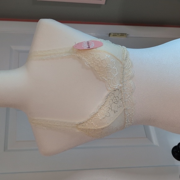 Anemone Cream and Blue Racerback Lace Bralette Set NWT - Picture 7 of 12